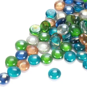 Colour Stone Polished Round Shape Glass Pebbles Stone For Glass Filler Aquarium Vase Fillers Plant Pots Home Garden & Outdoor Decoration