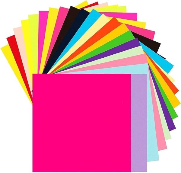 Origami Paper Fluorescent Color Both Side Coloured For Origami, Scrapbooking, Project Work