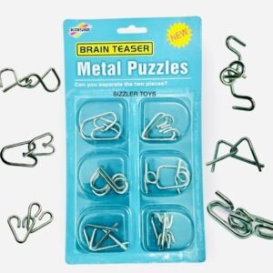 Brain Twist Metal Puzzle Set -Fun for All Generations (PACK OF 6)