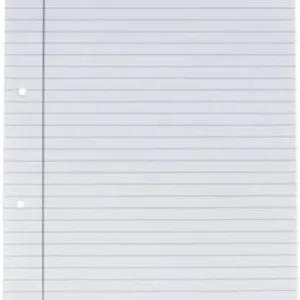 Both Side-Ruled Sheets, 2 Hole Punched Paper, For Project/ Assignment / Practical 10 Sheets