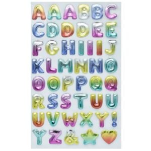Crafts Sticker Alphabet Lite Ballon Sheet of 1