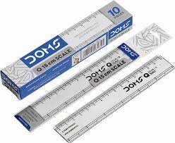 Doms Scale 15 cm Plastic Ruler 10 Pieces
