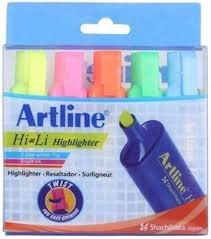 Artline Hi= Li Highlighters 5 pieces