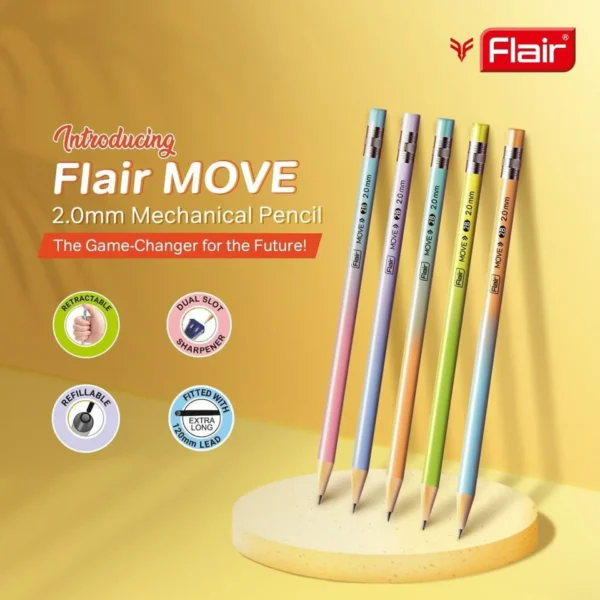 Flair Move 2.0mm Mechanical Pencil Pack of 10 - Image 2