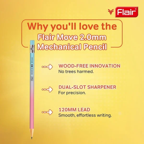 Flair Move 2.0mm Mechanical Pencil Pack of 10 - Image 3
