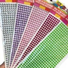 Stone Stickers | Diamond Gem Sticker Malticolour, Self-Adhesive,Sheets of 1