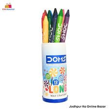 Doms Long Wax Crayons 12 Shades