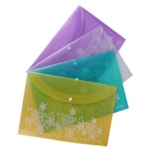 Floral Design Button File Folder 1 Pc.