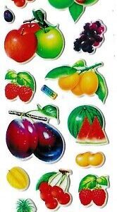 Fruits Sticker Self Adhesive Sticker  (Pack of 1)