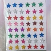 Star Shaped Glitter Sticker Foam Self 20 Pcs