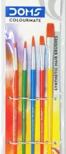 DOMS  COLOURMATE BRUSH  FLAT & ROUND [Pack of 5]
