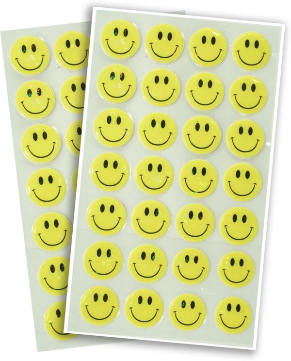 Smiley Sticker sheet Self Adhesive Sticker 100 Pcs (Pack of 2)