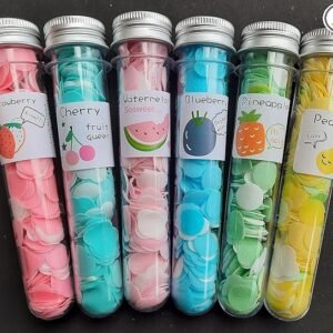 Flavour Design Tube Shape Bottle Paper Soap Clean Soft Bath For Travel [Pack of 4]